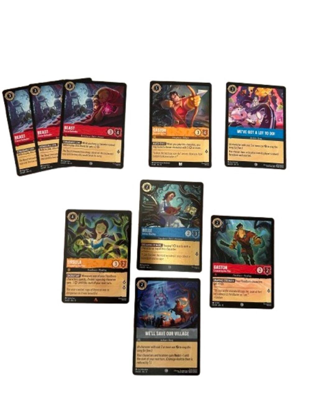 DISNEY LORCANA Attack of the Vine Card Lot Beauty and the Beast